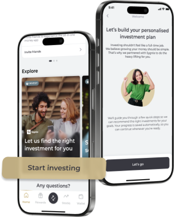 Kastelo app showing a personalised investment recommendation