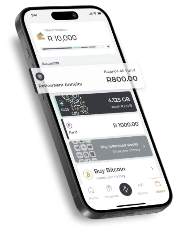 The Kastelo app showing a Sygnia Retirement Annuity balance
