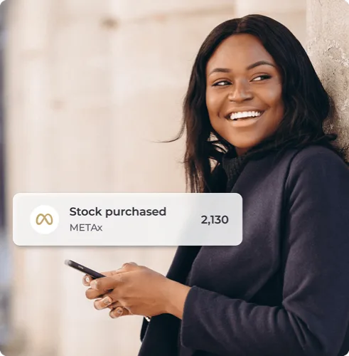 Stock purchased confirmation